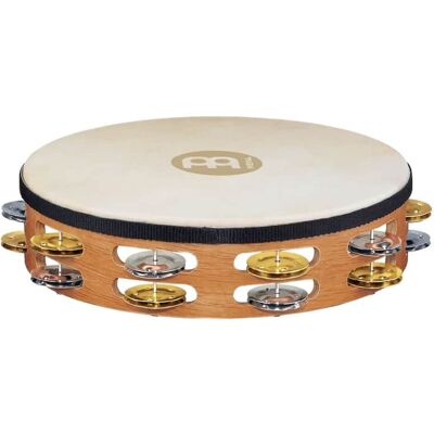 Meinl MEINL HEADED DOUBLE ROW DUAL ALLOY TAMBOURINE TAH2M-SNT Meinl MEINL HEADED DOUBLE ROW DUAL ALLOY TAMBOURINE TAH2M-SNT