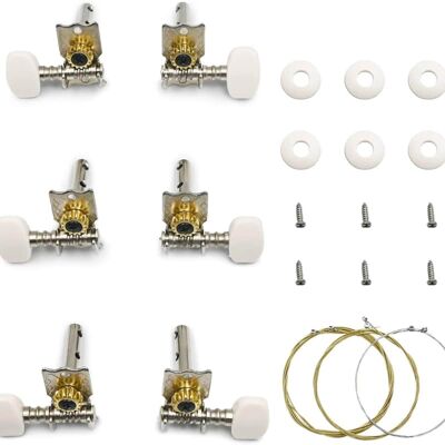 Unbranded 3R3L Tuning Pegs Keys Double Hole Tuners Machine Hea... Unbranded 3R3L Tuning Pegs Keys Double Hole Tuners Machine Hea...
