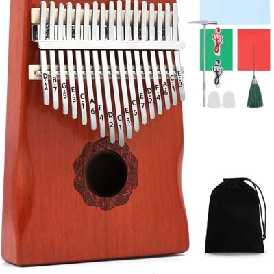 Unbranded 17 Keys, Red Portable Finger Piano with Tune Hammer ... Unbranded 17 Keys, Red Portable Finger Piano with Tune Hammer ...