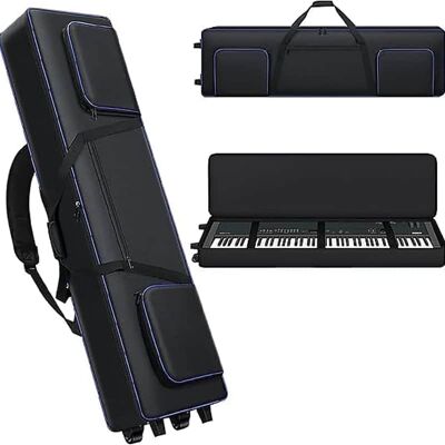 Unbranded 88 Key Keyboard Case With Wheels Portable Padded 88... Unbranded 88 Key Keyboard Case With Wheels Portable Padded 88...