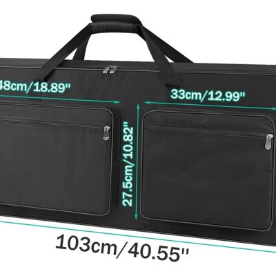 Unbranded 61 Key Piano Keyboard Case Bag 40.6''x6.1''x17'',Por... Unbranded 61 Key Piano Keyboard Case Bag 40.6''x6.1''x17'',Por...