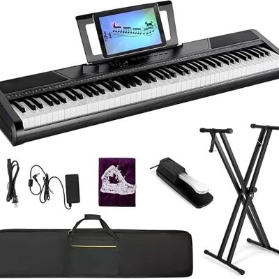 Unbranded Digital Piano 88 Key Weighted with Stand, 88 Key Sem... Unbranded Digital Piano 88 Key Weighted with Stand, 88 Key Sem...