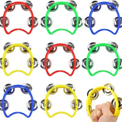 Unbranded 8 Pack Plastic Percussion Tambourine Hand Tambourine... Unbranded 8 Pack Plastic Percussion Tambourine Hand Tambourine...
