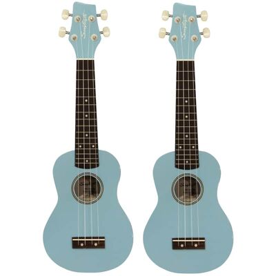 Sawtooth Basswood Soprano Ukulele, Daphne Blue 2 PACK Sawtooth Basswood Soprano Ukulele, Daphne Blue 2 PACK
