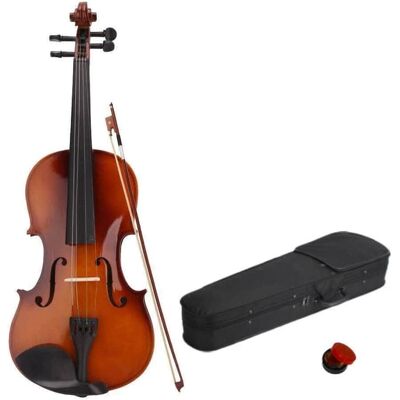 Unbranded Natural Basswood Full Size 4/4 Acoustic Violin Set w... Unbranded Natural Basswood Full Size 4/4 Acoustic Violin Set w...