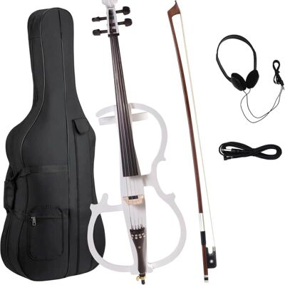 Unbranded 4/4 Electric Cello with Ebony Fittings, Professional... Unbranded 4/4 Electric Cello with Ebony Fittings, Professional...