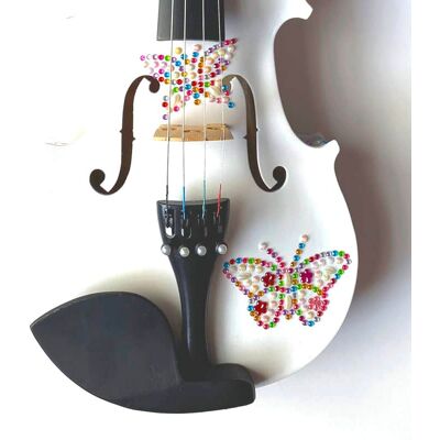 Rozannas violins Butterfly Bling Bling Violin Outfit - 4/4 Rozannas violins Butterfly Bling Bling Violin Outfit - 4/4