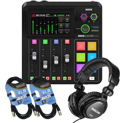 Unknown Rode RodeCaster Duo Streaming Mixer, Tascam TH02, (2) ... Unknown Rode RodeCaster Duo Streaming Mixer, Tascam TH02, (2) ...