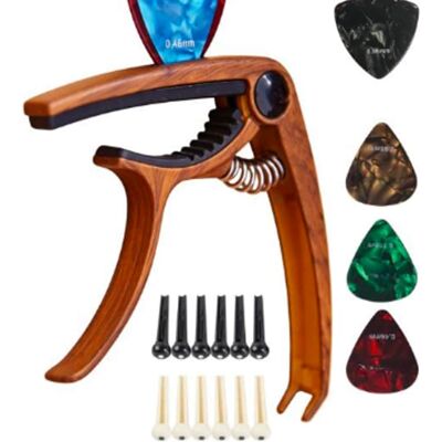 Unbranded 3 in 1 Wood Grain Guitar Capo Kit, Guitar Accessorie... Unbranded 3 in 1 Wood Grain Guitar Capo Kit, Guitar Accessorie...