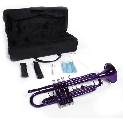 Unbranded Professional Bb Trumpet Purple School Bandd w/ Care ... Unbranded Professional Bb Trumpet Purple School Bandd w/ Care ...