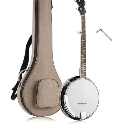 Unbranded 5-String Banjo - Full Size with 24 Brackets, Closed ... Unbranded 5-String Banjo - Full Size with 24 Brackets, Closed ...