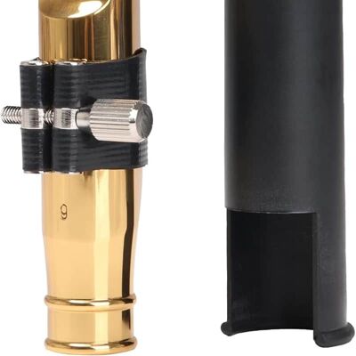 Unbranded Golden B-flat Tenor Saxophone Mouthpiece w/PU Leathe... Unbranded Golden B-flat Tenor Saxophone Mouthpiece w/PU Leathe...