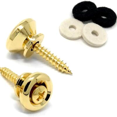 Unbranded Guitar Strap Buttons Gold for Acoustic and Electric ... Unbranded Guitar Strap Buttons Gold for Acoustic and Electric ...