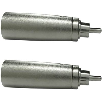 Unbranded 2PACK Metal XLR 3pin Male to RCA Male Adapter Connec... Unbranded 2PACK Metal XLR 3pin Male to RCA Male Adapter Connec...
