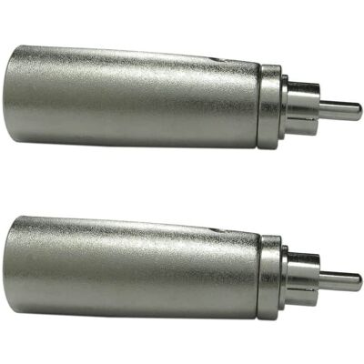 Unbranded 2PACK Metal XLR 3pin Male to RCA Male Adapter Connec... Unbranded 2PACK Metal XLR 3pin Male to RCA Male Adapter Connec...