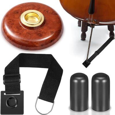 Unbranded 4-piece Cello Endpin Anchor Set - Non-slip Mat, Stra... Unbranded 4-piece Cello Endpin Anchor Set - Non-slip Mat, Stra...