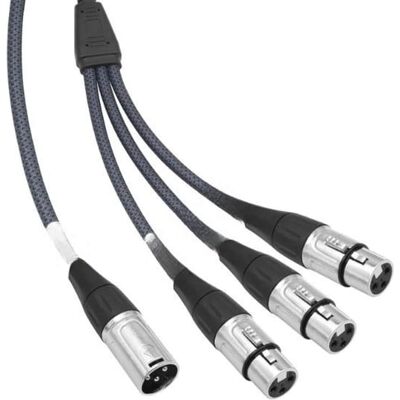 Unbranded XLR y Splitter 3 Female to 1 Male, Balanced Dual Fem... Unbranded XLR y Splitter 3 Female to 1 Male, Balanced Dual Fem...
