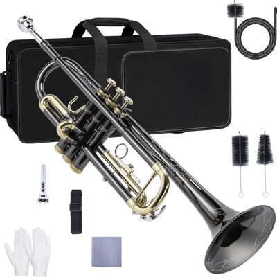 Unbranded Bb Standard Trumpet Set for Beginners Brass Trumpe... Unbranded Bb Standard Trumpet Set for Beginners Brass Trumpe...