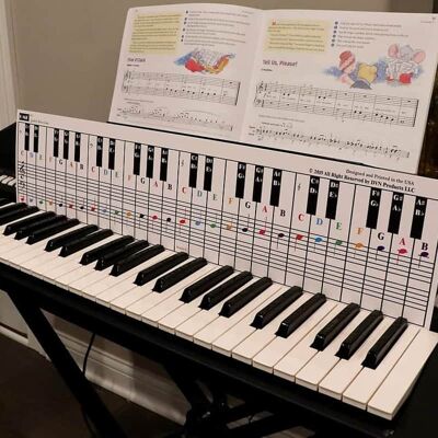Unbranded Piano and Keyboard Note Chart, Use Behind the Keys, ... Unbranded Piano and Keyboard Note Chart, Use Behind the Keys, ...