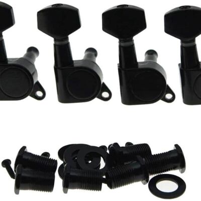 Unbranded Black 6 Inline Tuning Keys Guitar Tuners Machine Hea... Unbranded Black 6 Inline Tuning Keys Guitar Tuners Machine Hea...
