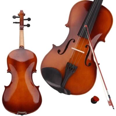 Unbranded New 4/4 Natural Acoustic Violin Set + Case+ Bow + Ro... Unbranded New 4/4 Natural Acoustic Violin Set + Case+ Bow + Ro...