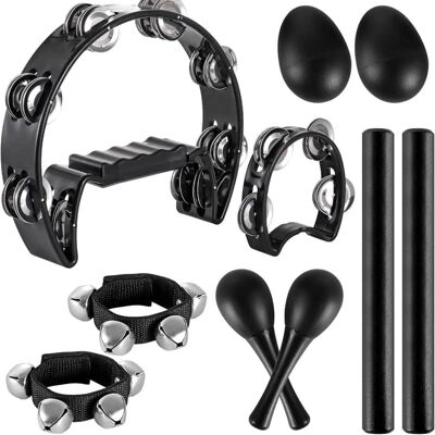 Unbranded 10 Pcs Percussion Instrument Set, Half Moon Tambouri... Unbranded 10 Pcs Percussion Instrument Set, Half Moon Tambouri...