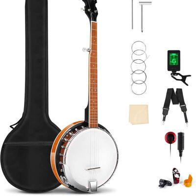 Unbranded 5 String Beginner Full Size Kit, Remo Head 24 Bracke... Unbranded 5 String Beginner Full Size Kit, Remo Head 24 Bracke...