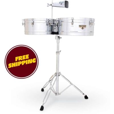 Latin Percussion Matador M257 14 And 15 Timbales - Chrome With... Latin Percussion Matador M257 14 And 15 Timbales - Chrome With...