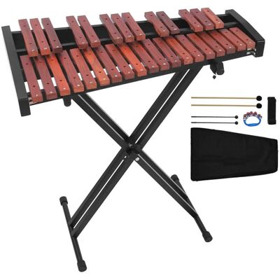 Unbranded 32-Note Glockenspiel Xylophone with Wooden Frame and... Unbranded 32-Note Glockenspiel Xylophone with Wooden Frame and...