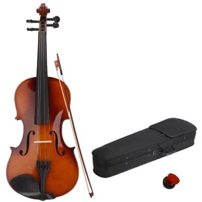 Unbranded Natural Basswood Full Size 4/4 Acoustic Violin Set W... Unbranded Natural Basswood Full Size 4/4 Acoustic Violin Set W...