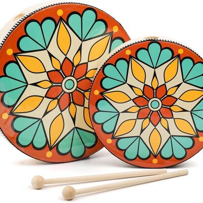 Unbranded 10 Inch & 8 Inch Hand Drum, Musical Percussion I... Unbranded 10 Inch & 8 Inch Hand Drum, Musical Percussion I...