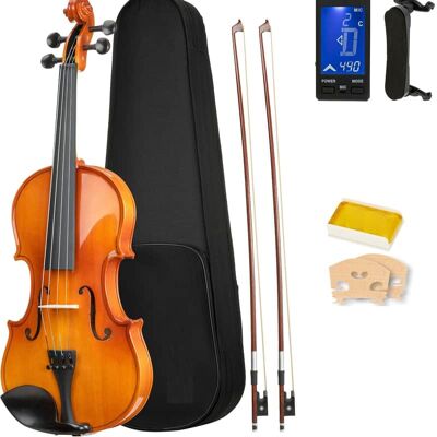 Unbranded 3/4 Violin Set For Beginners - Hand Carved Acoustic ... Unbranded 3/4 Violin Set For Beginners - Hand Carved Acoustic ...