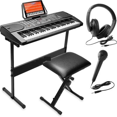Unbranded 61 Key Keyboard Piano with Built-In Speakers, Stand,... Unbranded 61 Key Keyboard Piano with Built-In Speakers, Stand,...