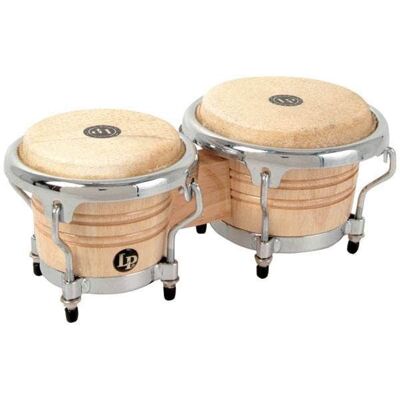 Latin Percussion LM199AW Mini Tunable Bongos, Natural Finish Latin Percussion LM199AW Mini Tunable Bongos, Natural Finish