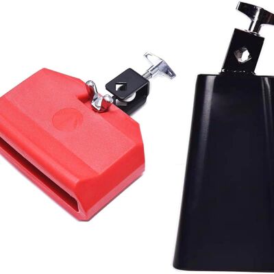 Unbranded 6 Inch Cowbell And Jam Block Set, Plastic Musical Pe... Unbranded 6 Inch Cowbell And Jam Block Set, Plastic Musical Pe...