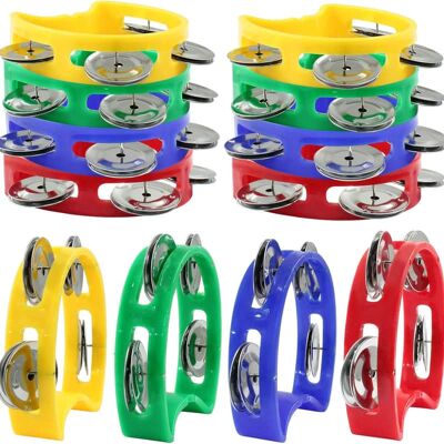 Unbranded 12 Pcs Plastic Percussion Tambourine, Small Handheld... Unbranded 12 Pcs Plastic Percussion Tambourine, Small Handheld...