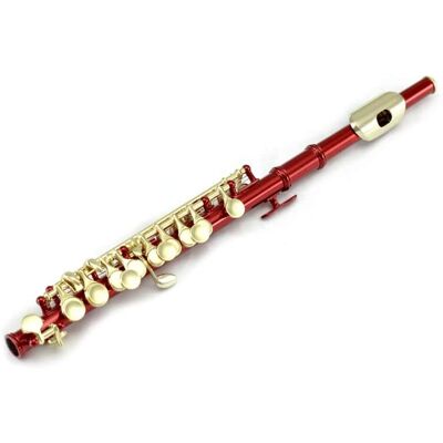 Unbranded Red Piccolo Flute w Gold Keys LIMITED Unbranded Red Piccolo Flute w Gold Keys LIMITED