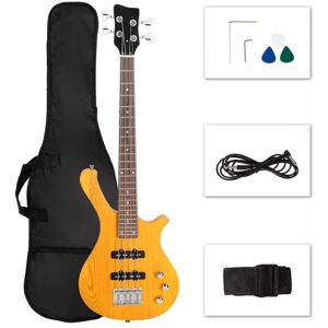 Unbranded 36 " Child Electric Bass Rosewood Right Handed Yellow