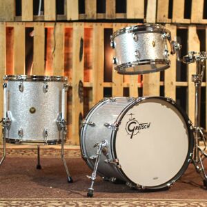 Gretsch USA Custom Silver Sparkle Nitron Drum Set - 14x18,8x12...