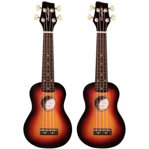 Sawtooth Basswood Soprano Ukulele, Sunburst   2 PACK