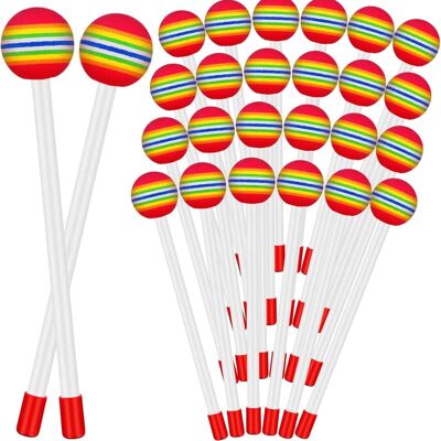 Unbranded 24 Pcs Kids Drum Sticks Rainbow Lollipop Timpani Mal... Unbranded 24 Pcs Kids Drum Sticks Rainbow Lollipop Timpani Mal...