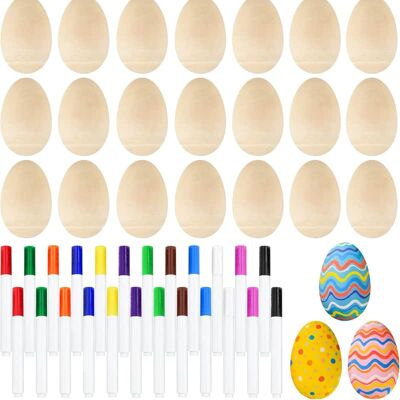Unbranded 24 Pcs Wooden Egg Shakers, DIY Egg Shakers Musical I... Unbranded 24 Pcs Wooden Egg Shakers, DIY Egg Shakers Musical I...