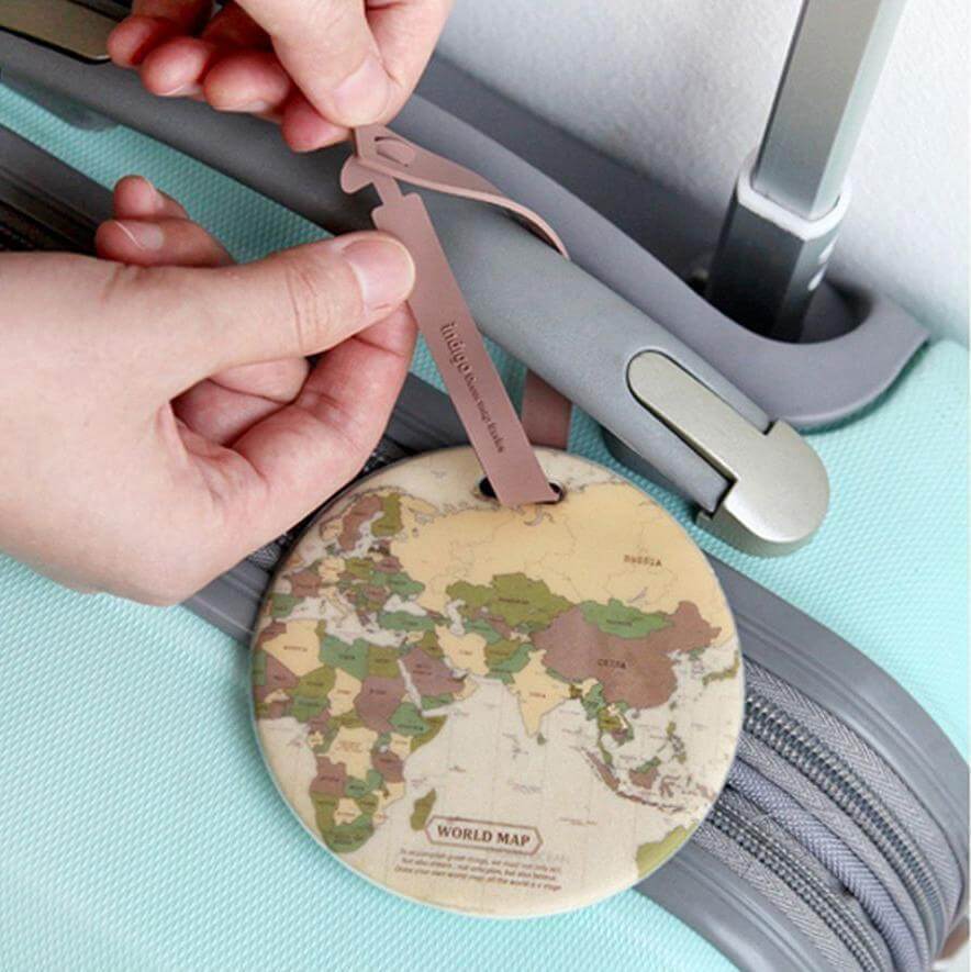 Mounteen Map Of The World Luggage Tag