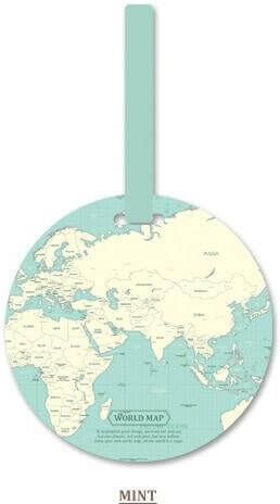 Mounteen Map Of The World Luggage Tag