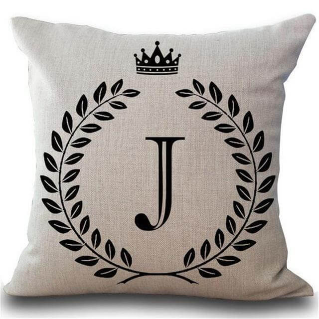 Mounteen Personalized Alphabet Pillow Cover