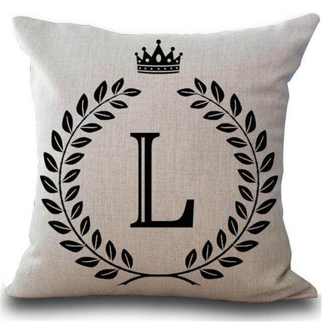 Mounteen Personalized Alphabet Pillow Cover