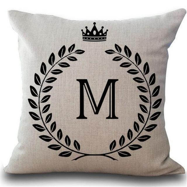 Mounteen Personalized Alphabet Pillow Cover