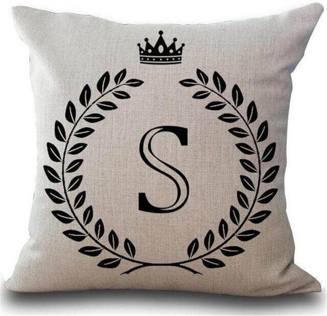 Mounteen Personalized Alphabet Pillow Cover