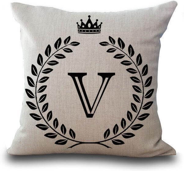 Mounteen Personalized Alphabet Pillow Cover