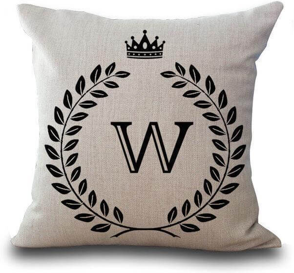 Mounteen Personalized Alphabet Pillow Cover